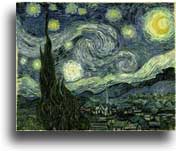 Starry Night, 1889 one of the most famous paintings of Vincent VanGogh